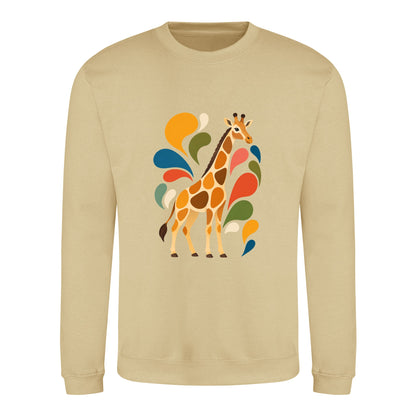 Sunlit Safari Adult Sweatshirt - Freeform Fauna Desert Sand colour variant image