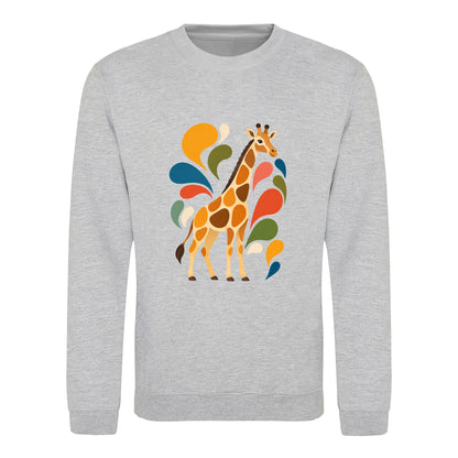 Sunlit Safari Adult Sweatshirt - Freeform Fauna Heather Grey colour variant image