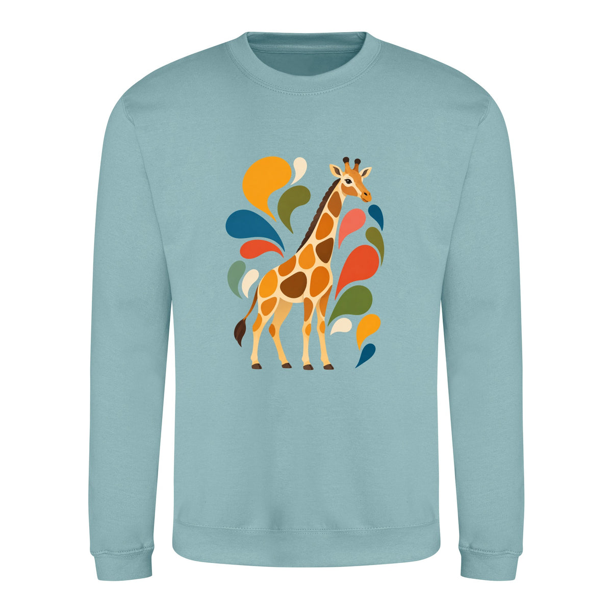 Sunlit Safari Adult Sweatshirt - Freeform Fauna Seafoam colour variant image