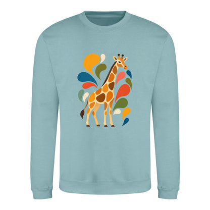 Sunlit Safari Adult Sweatshirt - Freeform Fauna Seafoam colour variant image