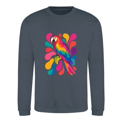 Tropical Burst Adult Sweatshirt - Freeform Fauna Airforce Blue colour variant image