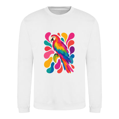 Tropical Burst Adult Sweatshirt - Freeform Fauna Arctic White colour variant image