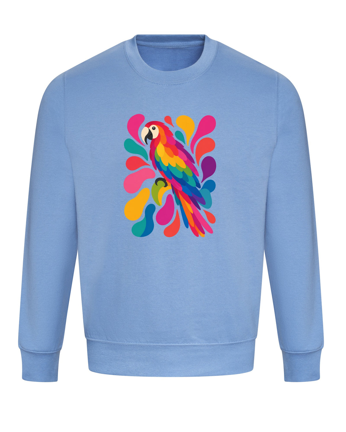 Tropical Burst Adult Sweatshirt - Freeform Fauna Cornflower Blue colour variant image