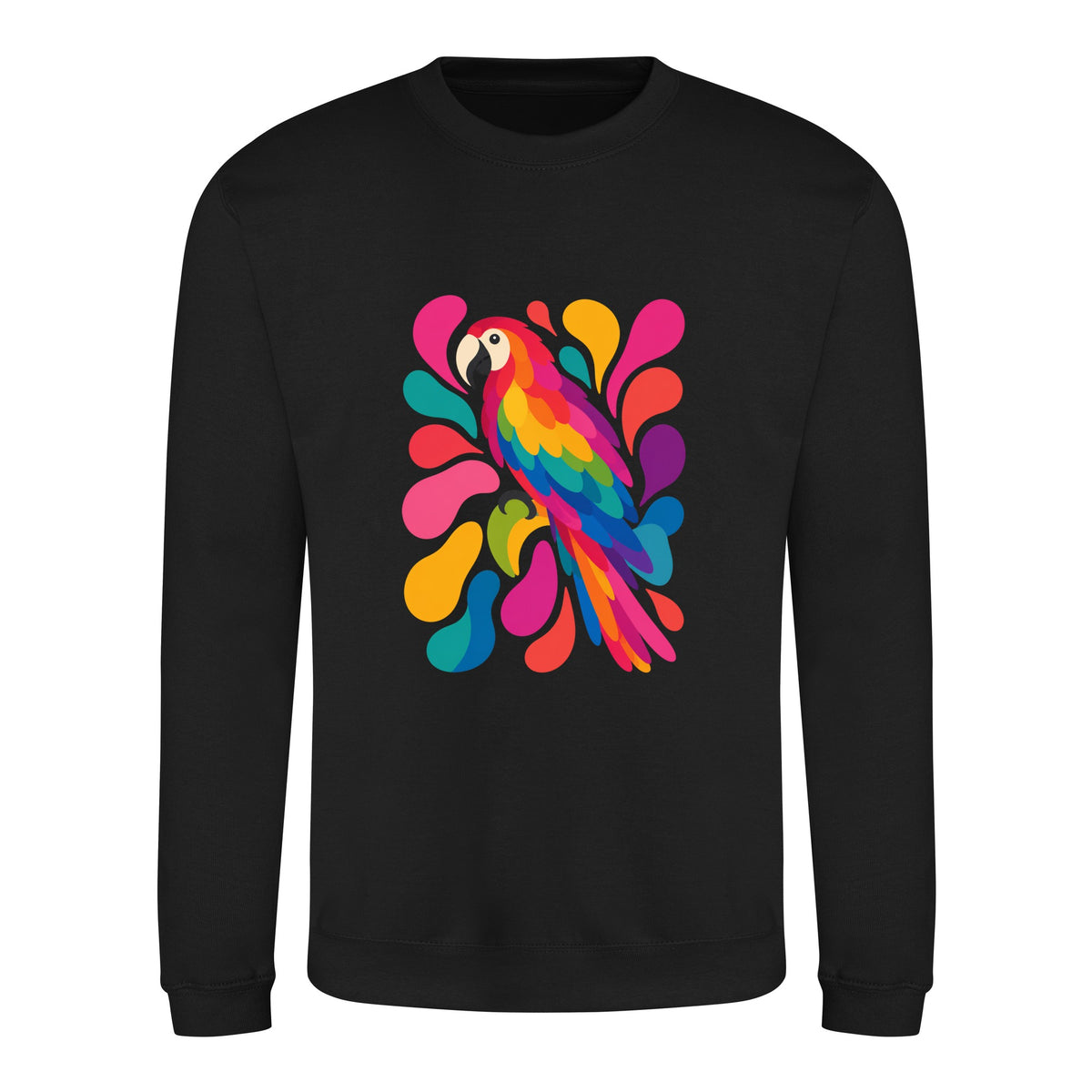 Tropical Burst Adult Sweatshirt - Freeform Fauna Deep Black colour variant image