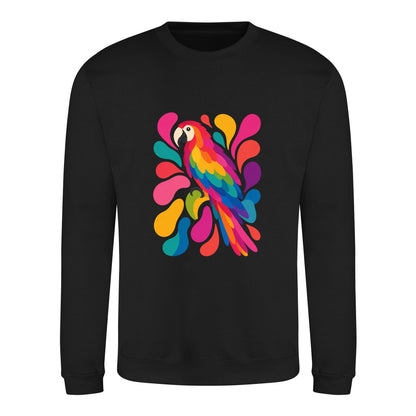 Tropical Burst Adult Sweatshirt - Freeform Fauna Deep Black colour variant image