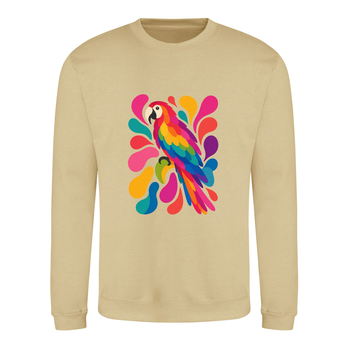 Tropical Burst Adult Sweatshirt - Freeform Fauna Desert Sand colour variant image
