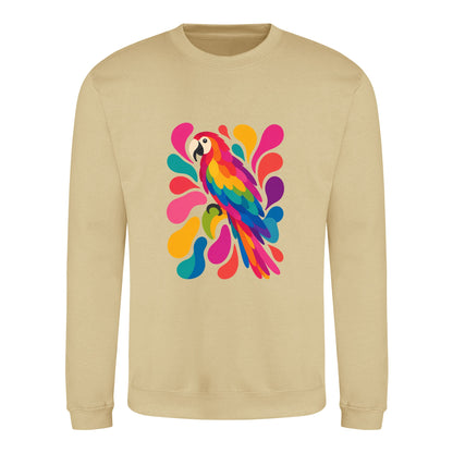 Tropical Burst Adult Sweatshirt - Freeform Fauna Desert Sand colour variant image