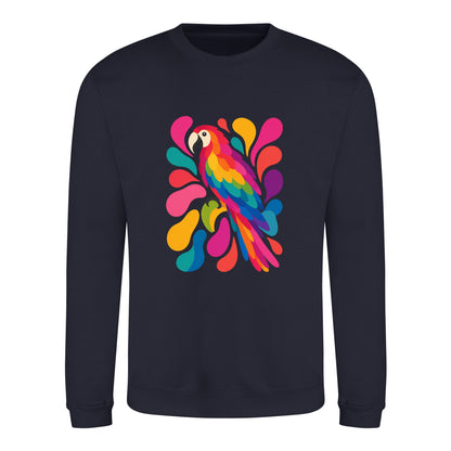 Tropical Burst Adult Sweatshirt - Freeform Fauna French Navy colour variant image