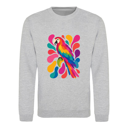 Tropical Burst Adult Sweatshirt - Freeform Fauna Heather Grey colour variant image