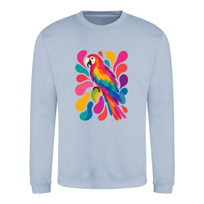 Tropical Burst Adult Sweatshirt - Freeform Fauna Sky Blue colour variant image