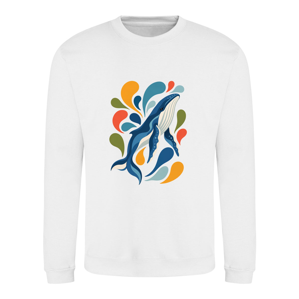 Ocean Song Adult Sweatshirt - Freeform Fauna Arctic White colour variant image