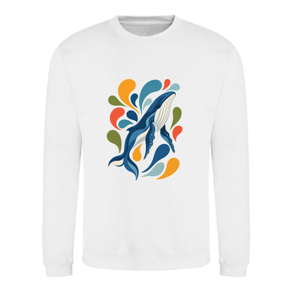Ocean Song Adult Sweatshirt - Freeform Fauna Arctic White colour variant image
