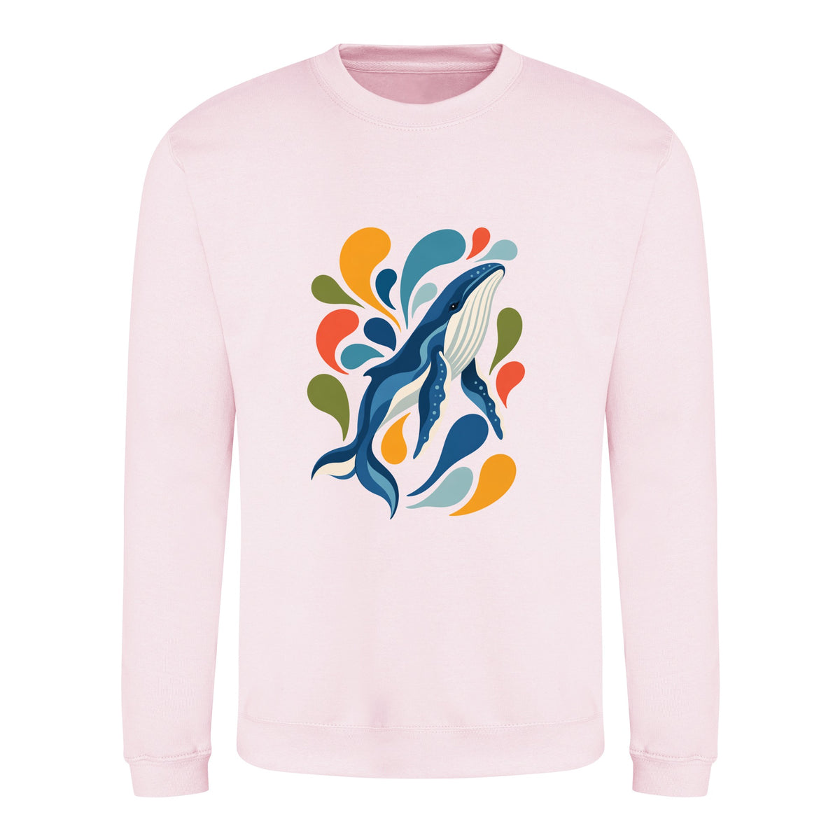 Ocean Song Adult Sweatshirt - Freeform Fauna Baby Pink colour variant image