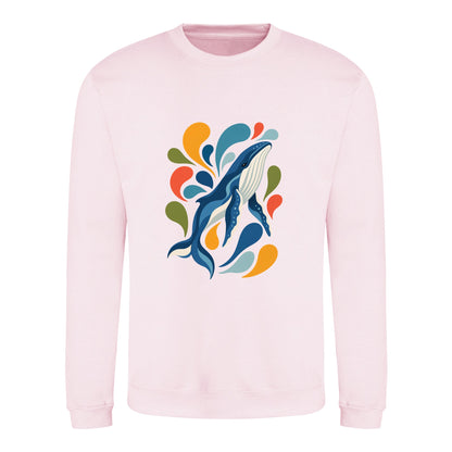 Ocean Song Adult Sweatshirt - Freeform Fauna Baby Pink colour variant image