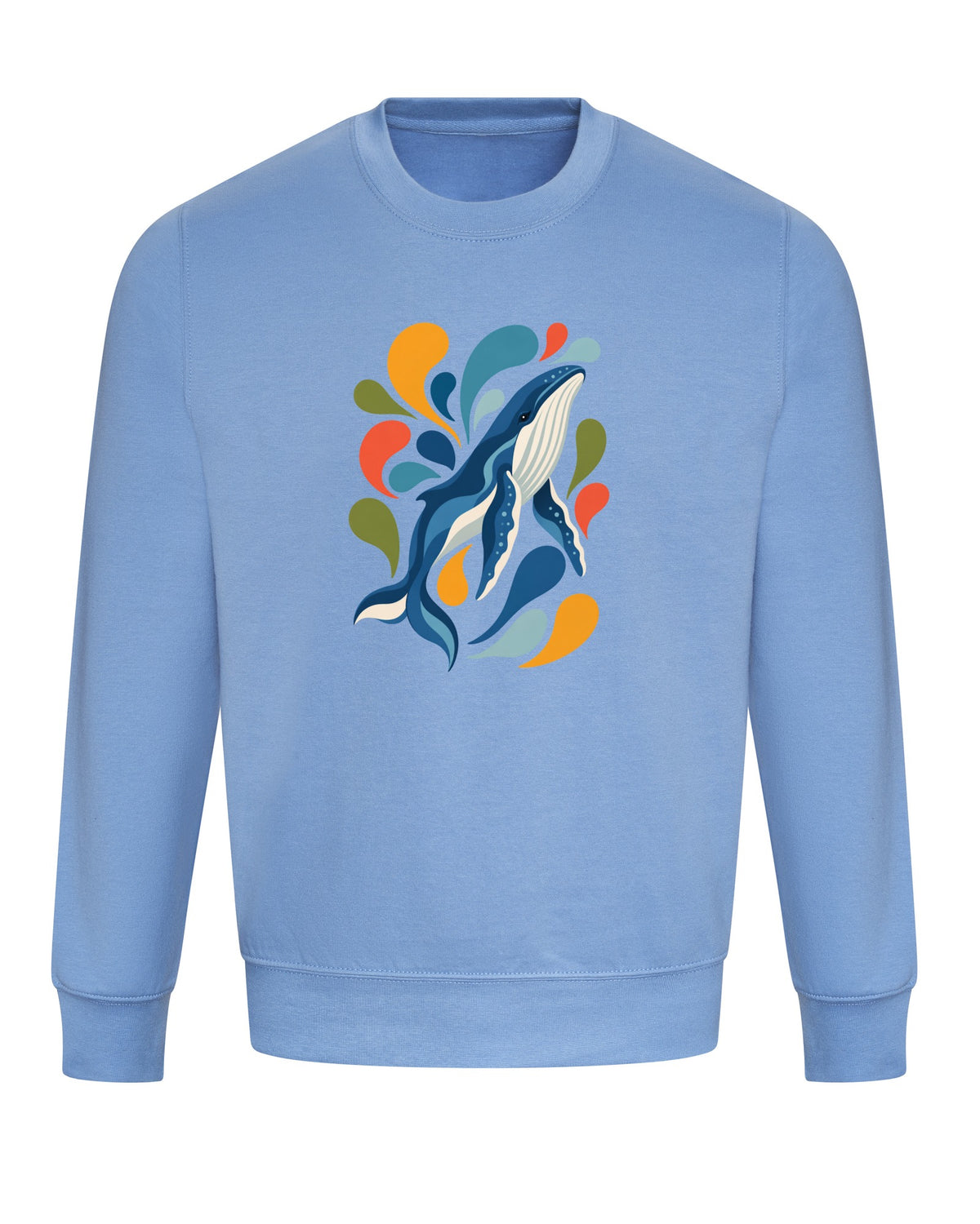 Ocean Song Adult Sweatshirt - Freeform Fauna Cornflower Blue colour variant image