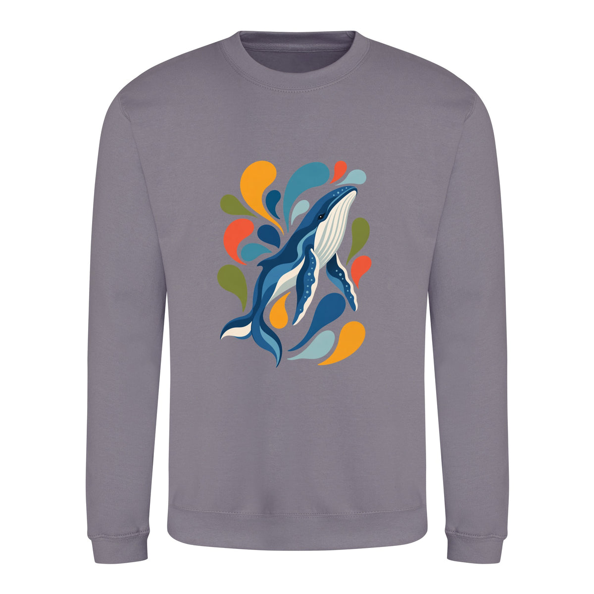 Ocean Song Adult Sweatshirt - Freeform Fauna Dusty Lilac colour variant image