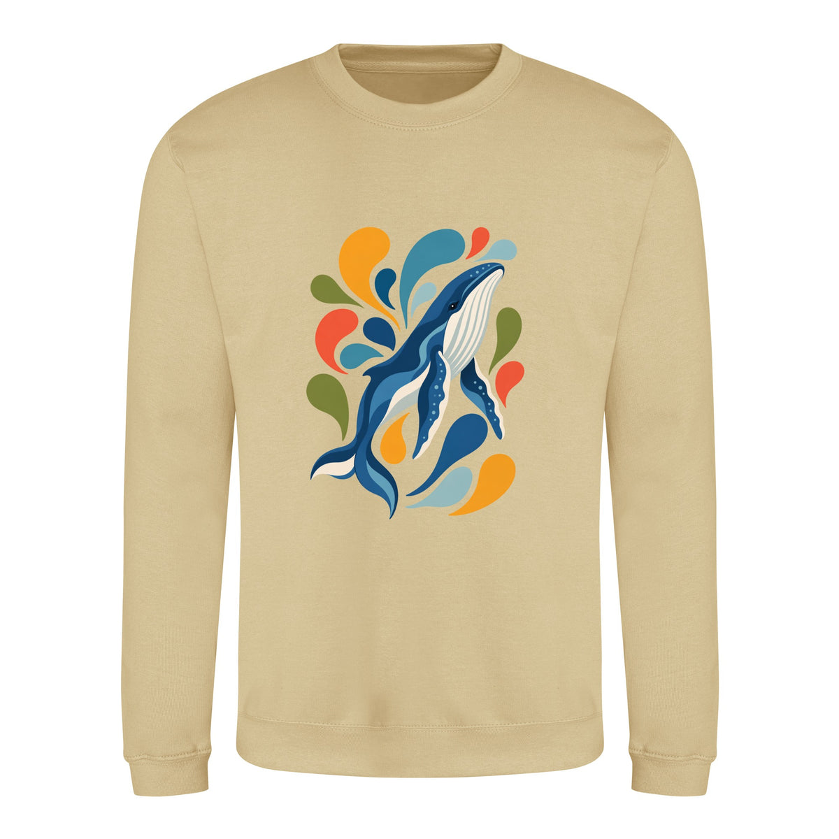 Ocean Song Adult Sweatshirt - Freeform Fauna Desert Sand colour variant image