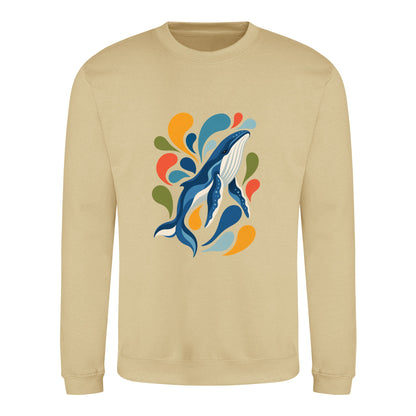 Ocean Song Adult Sweatshirt - Freeform Fauna Desert Sand colour variant image