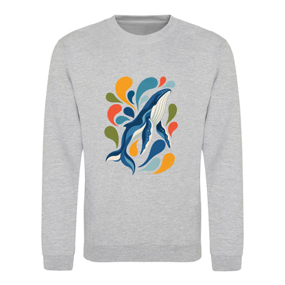 Ocean Song Adult Sweatshirt - Freeform Fauna Heather Grey colour variant image