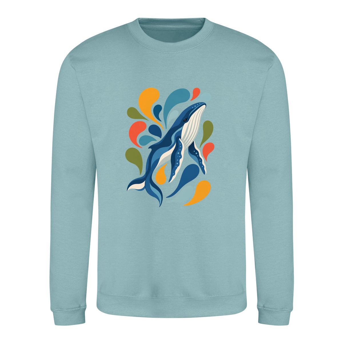 Ocean Song Adult Sweatshirt - Freeform Fauna Seafoam colour variant image