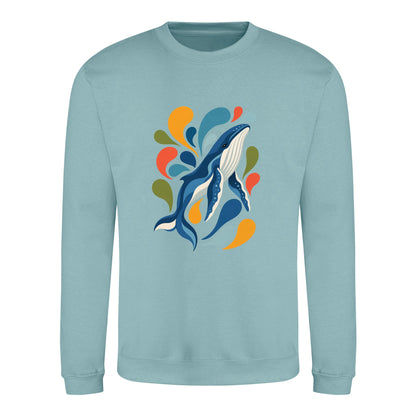 Ocean Song Adult Sweatshirt - Freeform Fauna Seafoam colour variant image