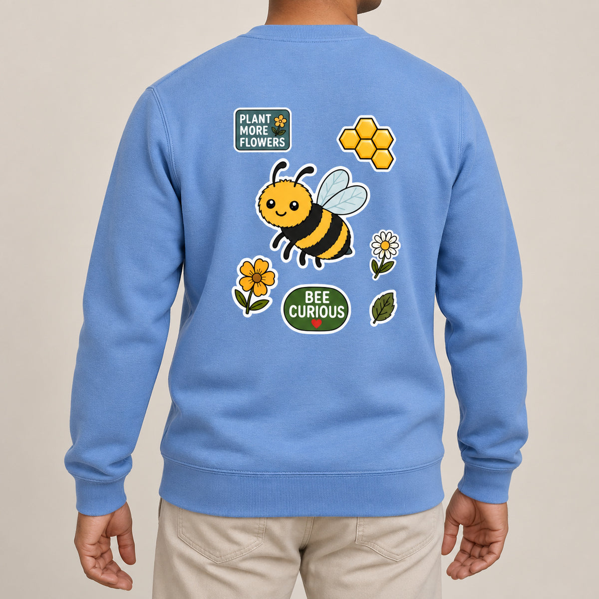 Bee Curious Adult Sweatshirt - Badges of the Wild lead image