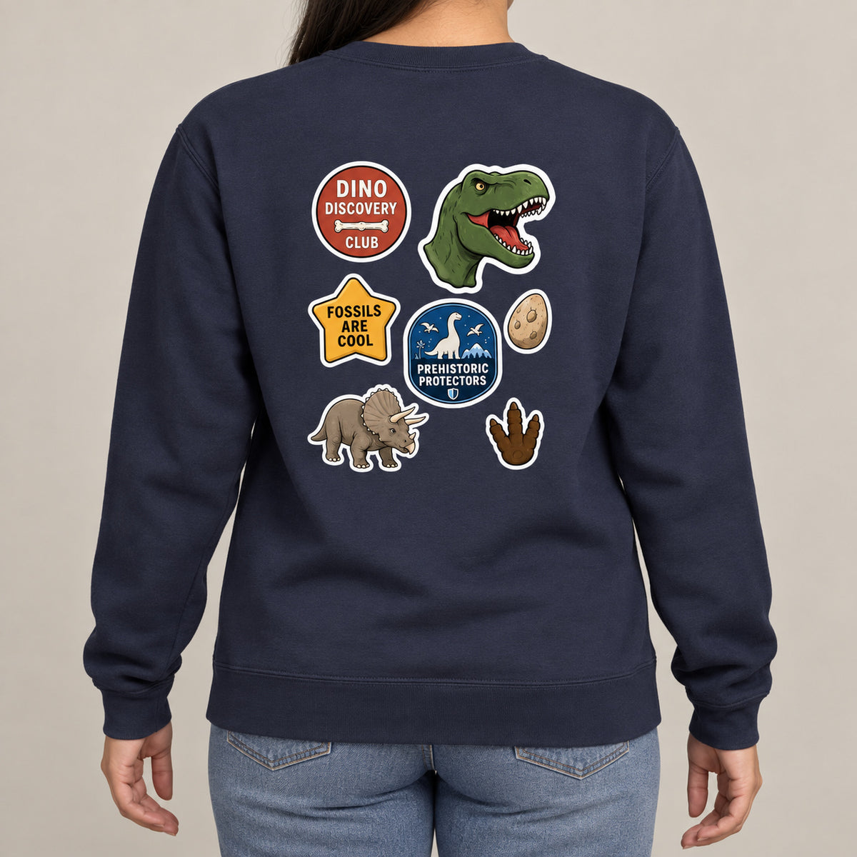 Dino Discovery Club Adult Sweatshirt - Badges of the Wild lead image