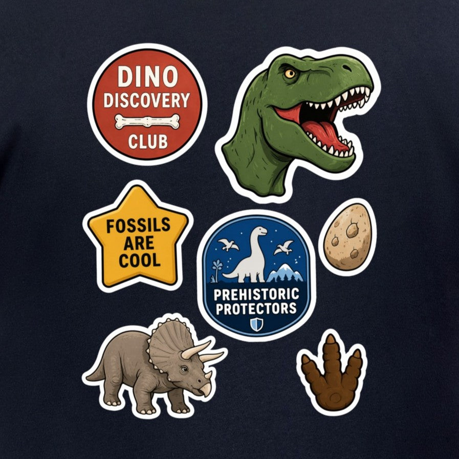 Dino Discovery Club Adult Sweatshirt - Badges of the Wild gallery image 2