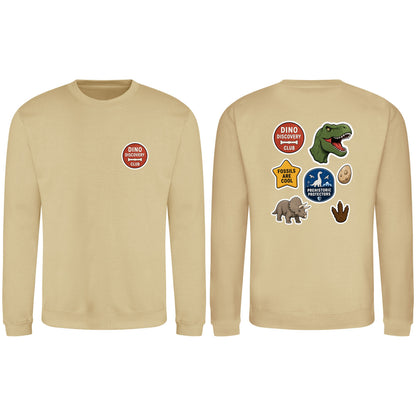 Dino Discovery Club Adult Sweatshirt - Badges of the Wild Desert Sand colour variant image