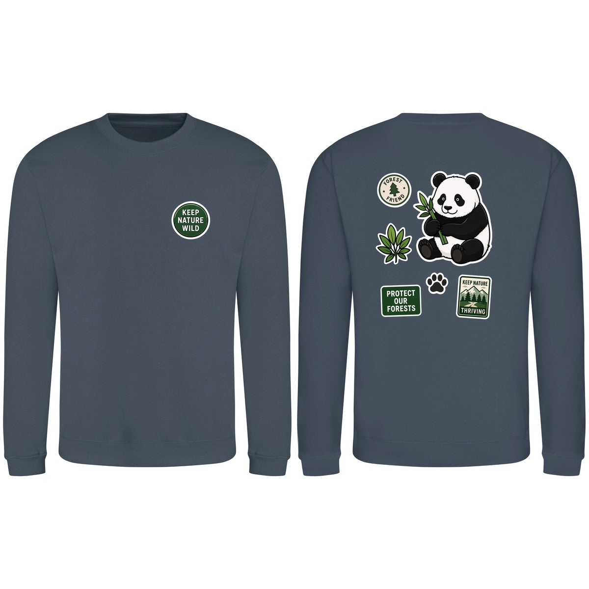 Keep Nature Wild Adult Sweatshirt - Badges of the Wild Airforce Blue colour variant image