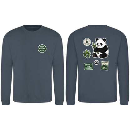Keep Nature Wild Adult Sweatshirt - Badges of the Wild Airforce Blue colour variant image