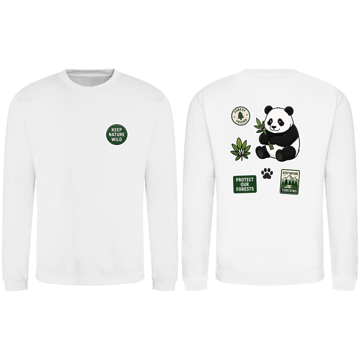 Keep Nature Wild Adult Sweatshirt - Badges of the Wild Arctic White colour variant image