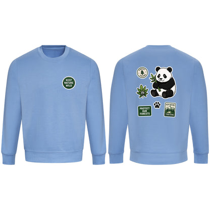 Keep Nature Wild Adult Sweatshirt - Badges of the Wild Cornflower Blue colour variant image