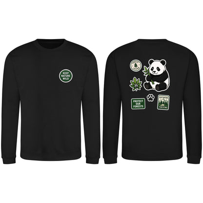 Keep Nature Wild Adult Sweatshirt - Badges of the Wild Deep Black colour variant image