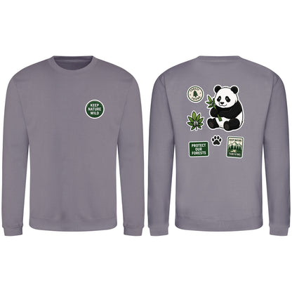 Keep Nature Wild Adult Sweatshirt - Badges of the Wild Dusty Lilac colour variant image