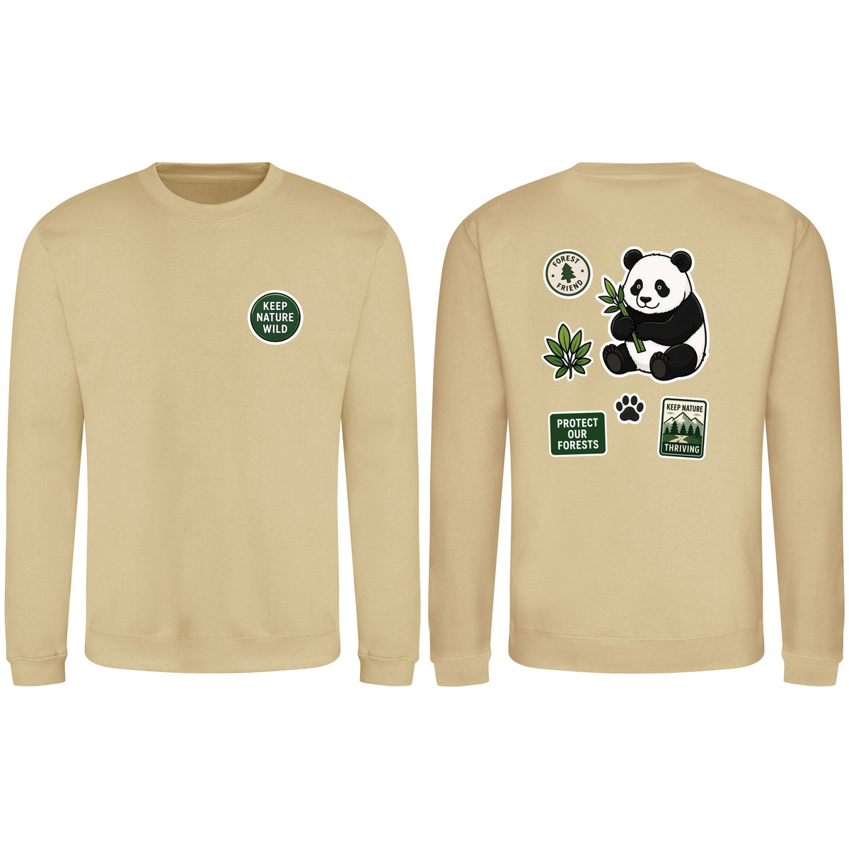Keep Nature Wild Adult Sweatshirt - Badges of the Wild Desert Sand colour variant image
