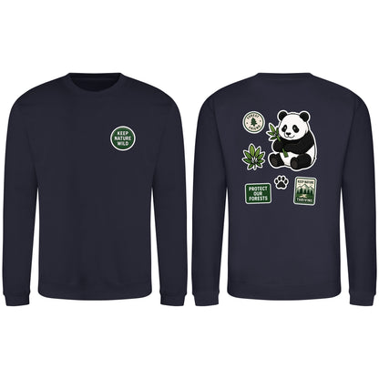 Keep Nature Wild Adult Sweatshirt - Badges of the Wild French Navy colour variant image