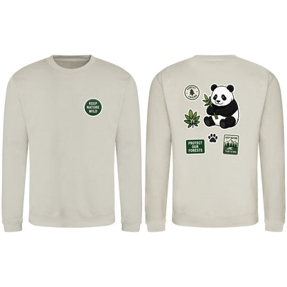 Keep Nature Wild Adult Sweatshirt - Badges of the Wild Natural Stone colour variant image