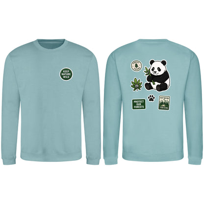 Keep Nature Wild Adult Sweatshirt - Badges of the Wild Seafoam colour variant image