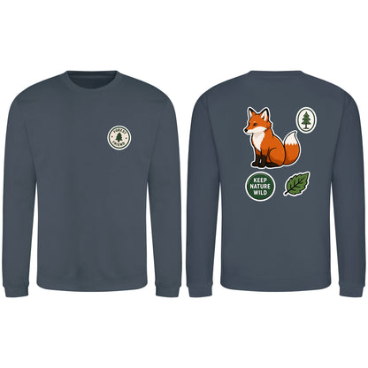 Forest Protector Adult Sweatshirt - Badges of the Wild Airforce Blue colour variant image