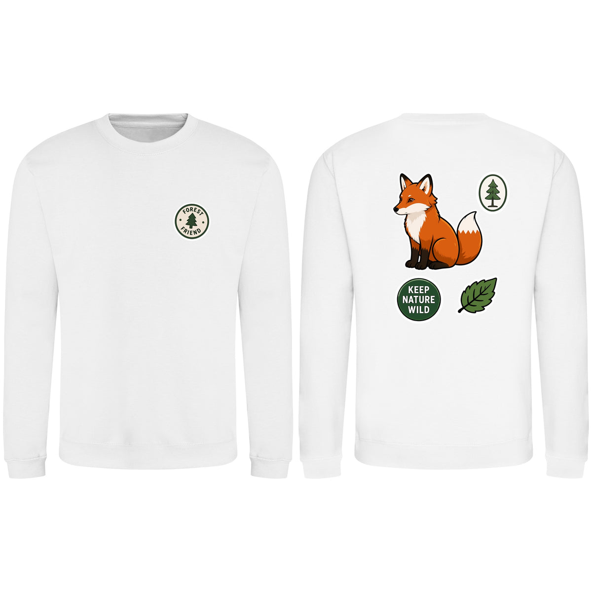 Forest Protector Adult Sweatshirt - Badges of the Wild Arctic White colour variant image
