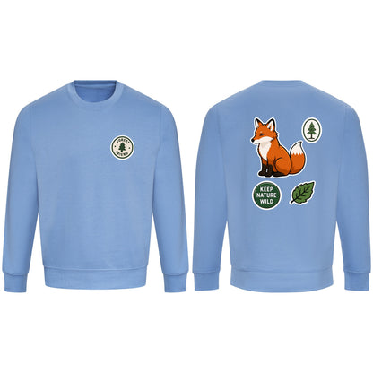 Forest Protector Adult Sweatshirt - Badges of the Wild Cornflower Blue colour variant image