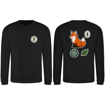 Forest Protector Adult Sweatshirt - Badges of the Wild Deep Black colour variant image