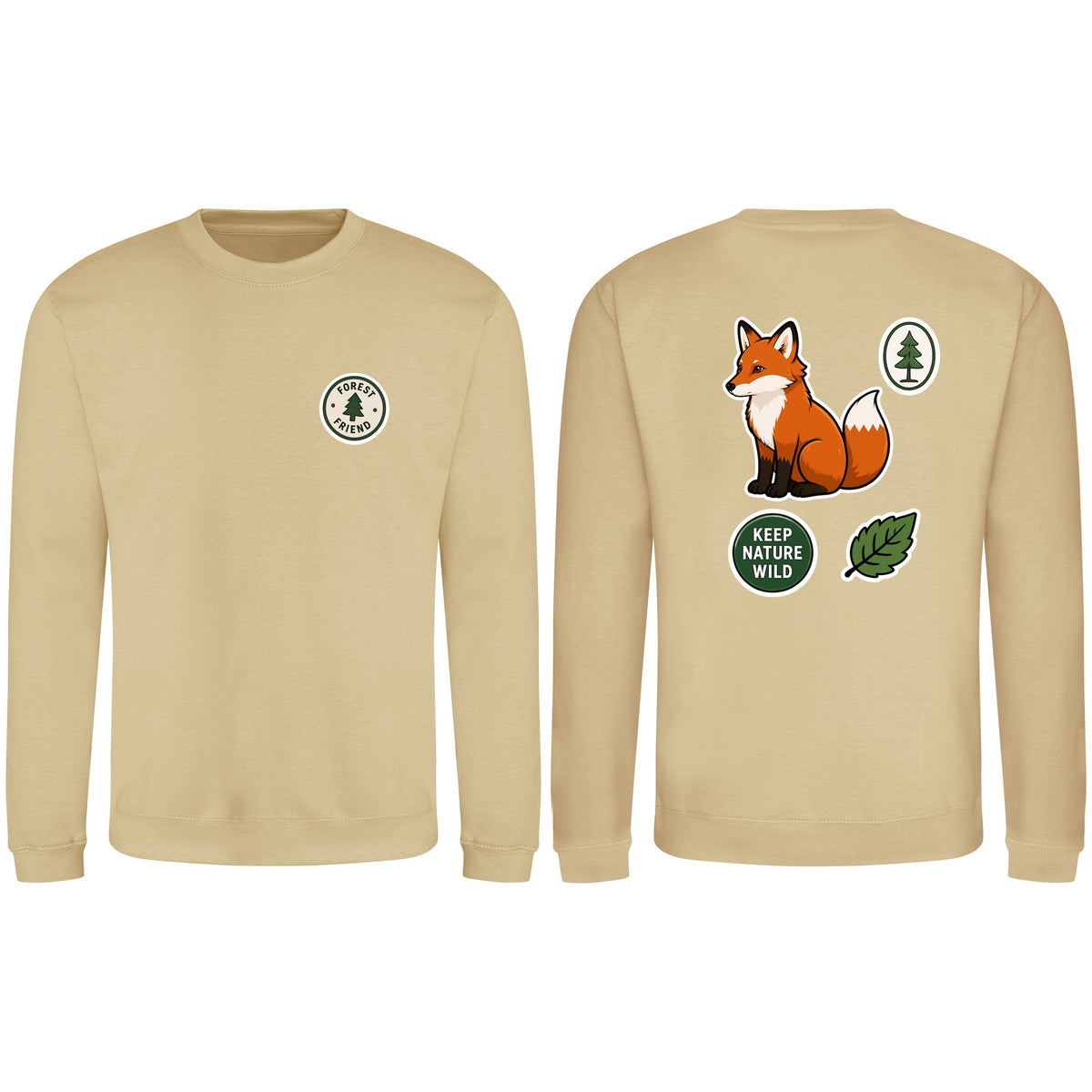 Forest Protector Adult Sweatshirt - Badges of the Wild Desert Sand colour variant image