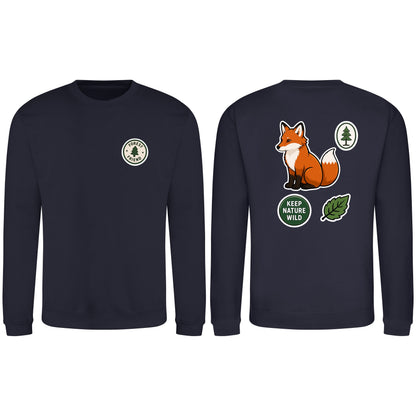 Forest Protector Adult Sweatshirt - Badges of the Wild French Navy colour variant image