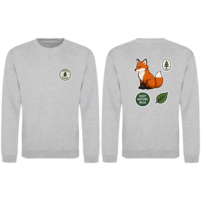 Forest Protector Adult Sweatshirt - Badges of the Wild Heather Grey colour variant image