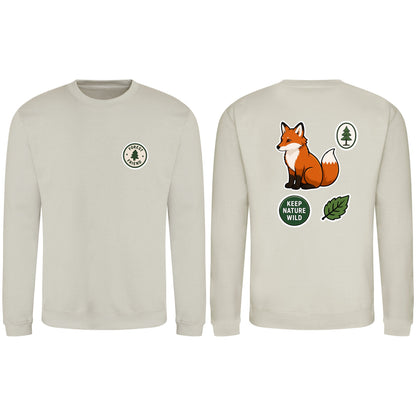 Forest Protector Adult Sweatshirt - Badges of the Wild Natural Stone colour variant image