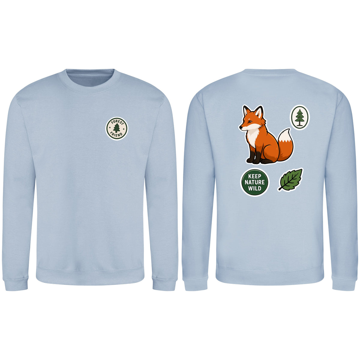 Forest Protector Adult Sweatshirt - Badges of the Wild Sky Blue colour variant image