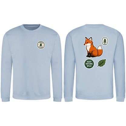 Forest Protector Adult Sweatshirt - Badges of the Wild Sky Blue colour variant image