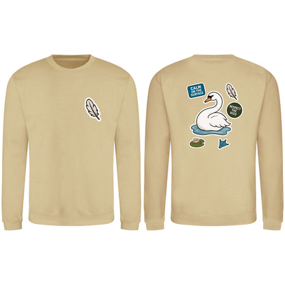 Calm on the Surface Adult Sweatshirt - Badges of the Wild Desert Sand colour variant image